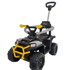 Детский квадроцикл M 6323EBLR-5 зеленый толокар с ручкой